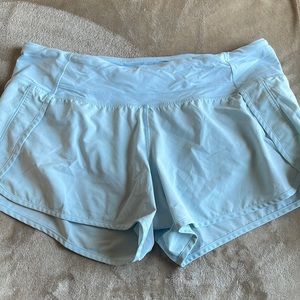 Lululemon shorts; light blue, size 10